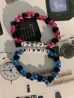 #tvgirl #kandi #kandikid #kandisingle Tv Girl Bracelet Ykwtfm Aikwtl, Bracelet Ideas Clay Beads Y2k, Fun Bracelet Ideas, Couple Kandi Bracelets, Rubberband Bracelets Ideas, Matching Braclet Ideas, Kandi Bracelets Matching, Duo Bracelet Ideas, Kandi Bracelets Ideas Singles