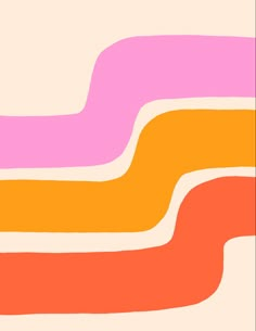 an orange, pink, and yellow abstract background with wavy lines on the bottom half