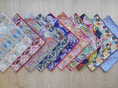 "These exquisite handkerchiefs are a generous size measuring 31x31cm (12\" X 12\") and are made from 100% cotton Liberty of London Tana Lawn fabric.  They are beautifully finished with a decorative co-ordinated rolled edge hem and are sold individually.  There are a number of designs and colourways to choose from in this listing - please use the letters to identify and purchase the handkerchief of your choice. Each handkerchief is meticulously handmade and finished by us here at The Connie Colle Waste Free, Lawn Fabric, Liberty Of London, Pocket Square, Scarf Accessory, Perfect Gift, Purses And Bags, Music Clothes, Design