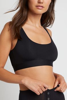 Whipped Bra Top in Black | Pullover Scoop Neck Bralette - Women's Bras Most Comfortable Bra, Sleep Bra, Super Flexible, Comfortable Bras, Mini Short, Comfortable Tops, Womens Bras, Pullover Designs, Bra Top