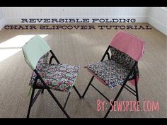 Diy Folding Chair Covers, Folding Chair Makeover, Diy Chair Cushions, Diy Furniture Repair, Diy Chair Covers, Chair Back Covers, Folding Chair Covers, Metal Folding Chairs, Chair Leg Floor Protectors