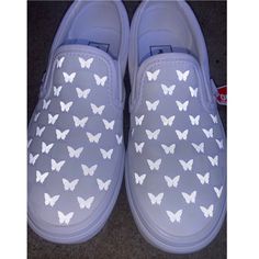 Custom Slip On Reflective Butterfly Vans These Vans Are Available In Any Color Reflective Effect Happens When Light Hits The Image Directly Please Allow Up To 5-7 Days For Delivery Butterflies Available In Rainbow Reflective Skater Shoes, Van Color, Womens Vans, Vans Shoes, Womens Shoes Sneakers, Shoes Sneakers, Slip On, Women Shoes, Sneakers