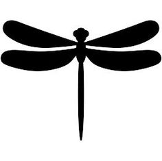 a black and white silhouette of a dragonfly