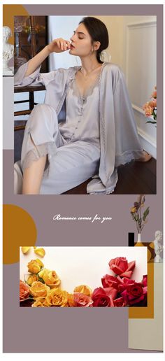 Women’s Romantic Silky Satin Loose Fit Pajama Set Loungewear – FloraShe Girls Day, Bedroom Hotel, Pajama Party, Girl Day, Sweet Style, Pj Sets, Party Girls, Nightwear, Pajama Set