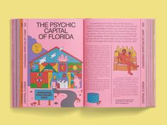 the graphic capital of florida book opened to show an image of a house and its surroundings