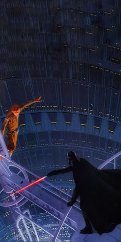 a scene from star wars the force awake with darth vader and luke sky walker