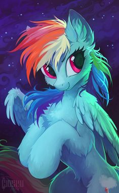 an image of a cute little pony with colorful hair