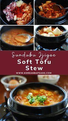 Sundubu Jjigae (Soft Tofu Stew) Asian Potluck, Korean Bapsang, Soft Tofu