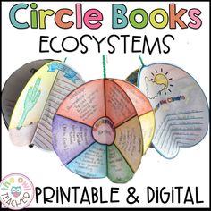 an image of circle books with the text, printable and digital