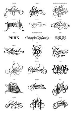 the different types of calligraphy and lettering in various styles, from script to cursive