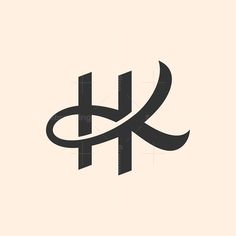 the letter k is made up of two intersecting lines and has an intertwined knot