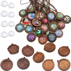 a bag filled with lots of different types of buttons