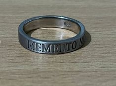 Making this the perfect ring to wear every day. You can wear it alone or stack up with your other minimal rings. This is a simple perfect band goes on almost every outfit. It also makes a great gift. "Memento mori" is a Latin phrase that translates to "remember that you will die." Feel free to contact us if you need any kind of customization Memento Mori Ring - 925 Sterling Silver Ring - Memento Mori Band Ring - Gold Vermeil Ring - 925 Sterling Silver Ring - Engraving Ring - Memento Mori Engrave Momento Mori Ring, Minimal Rings, Memento Mori Ring, Engraving Ring, Band Rings Women, Ring Engraving, Ring Rosegold, Dainty Band, Personalized Ring