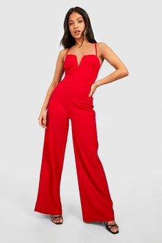 Boohoo Jumpsuit, Petite Romper, Graduation Outfits, Petite Jumpsuit, Red Romper, Red Jumpsuit, Tall Clothing, Idea Board, Med School