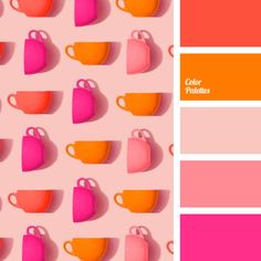 pink and orange coffee mugs on a pink background with the words no color balance