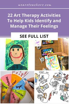 art therapy activities for kids to help them learn how to manage their feelings and see full list