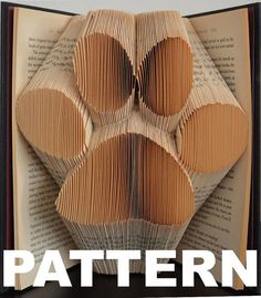 an open book with folded pages in the shape of dogs paws and text that reads pattern