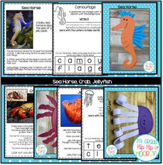 seahorse crafts and activities for kids to do with the ocean animals in their homes