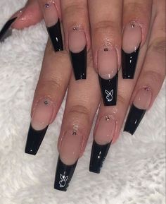 Glow Nails, Dope Nail Designs, Classy Acrylic Nails, Acrylic Nails Coffin Pink, Long Square Acrylic Nails