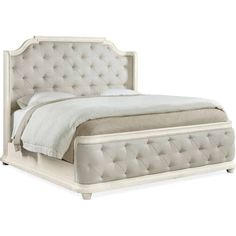 Traditions California King Uph Panel Bed Romantic Italian, Traditional Bed