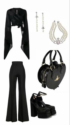 Dark Dressy Outfits, 2023 Polyvore, Evil Scientist Aesthetic Outfit, Goth Elegant Outfit, Dark Classy Outfits, Enhypen Concert Outfit Ideas Dark Blood, Dark Elegant Aesthetic Outfit, Reputation Fits, Fem Fatale Outfit