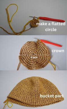 instructions to make a crochet hat with yarn