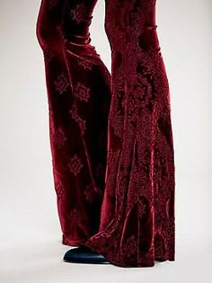 Velvet Flare Pants, Velvet Flares, Burnout Velvet, Free People Clothing Boutique, Velvet Pants, Hendrix, Crushed Velvet, Dream Clothes, Merlot