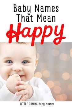 baby names that mean happy in red and white