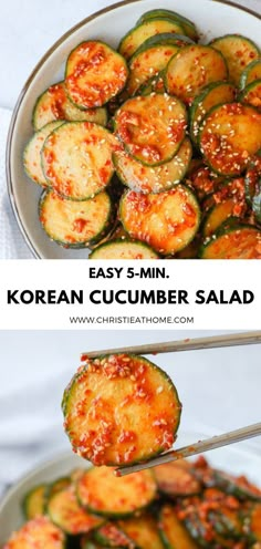 an easy recipe for korean cucumber salad