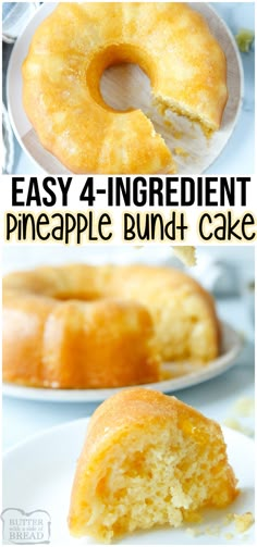 an easy 4 ingredient pineapple bunt cake