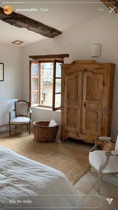 the bedroom is clean and ready to be used as a guest room or sitting area