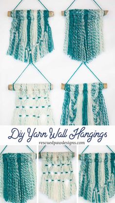 the instructions for how to make yarn wall hangings