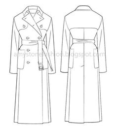 Trench Coat Fashion, Jacket Drawing, Clothes Illustration, Thrift Store Outfits, Fashion Illustration Collage, Flat Drawings, Fashion Drawing Sketches, Trench Coat Outfit, Fashion Illustration Sketches Dresses