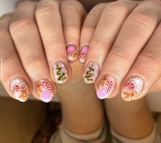 Christmas Nails Colorful, Amber Nails, Nails Colorful, Plain Nails, Christmas Gel Nails, Summery Nails, Really Cute Nails, Soft Nails, Short Acrylic Nails Designs