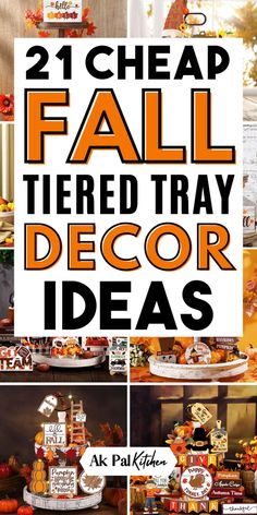 Fall tiered tray decor can elevate your autumn home styling effortlessly. Discover rustic fall decor and harvest-themed tray decor. Create cozy autumn home decor with pumpkin tray decorations and festive fall arrangements. Our ideas include Thanksgiving tray setups, fall farmhouse decor, and seasonal tray styling for a perfect autumn vibe. Whether it's fall mantle decor or fall centerpiece ideas, we've them all. Embrace the season with warm fall decorations and cozy seasonal accents. Fall Tiered Tray Decor Ideas, Fall Table Setting Ideas, Thanksgiving Tray, Cozy Autumn Home, Tiered Tray Ideas, Fall Table Decorations, Thanksgiving Tiered Tray, Tiered Tray Decor Ideas, Tray Decor Ideas