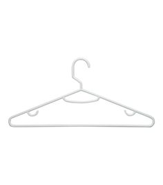 a white hanger on a white background