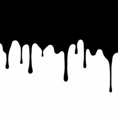 dripping black paint on white background