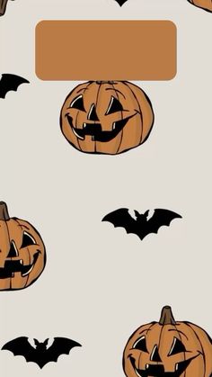 an image of halloween pumpkins with bats