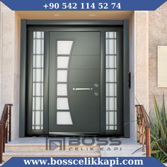 an image of a modern door with glass panels