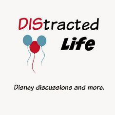 the words distracted life are in black and white with red, blue, and grey balloons