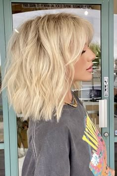 Short Blonde Color Ideas, Shirt Haircuts, Different Layered Haircuts, Medium Length Hair Layered, Haircuts For Medium Length Hair Layered, Hair Layered, Haircuts For Medium Length Hair, Layered Haircuts For Medium Hair