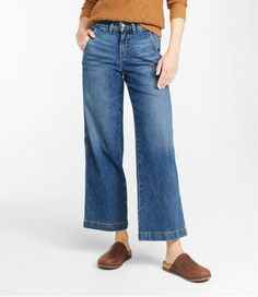 Women's 207 Vintage Jeans, High-Rise Wide-Leg | Jeans at L.L.Bean Premium Denim, Denim Pant, Ll Bean, Vintage Jeans, L L Bean, The Start, Favorite Jeans, Jean Outfits, Denim Wash