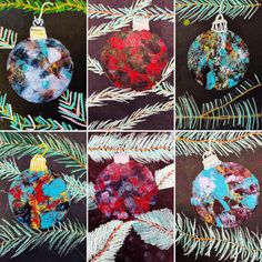 christmas ornaments made with acrylic paint