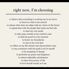 the poem right now, i'm choosing