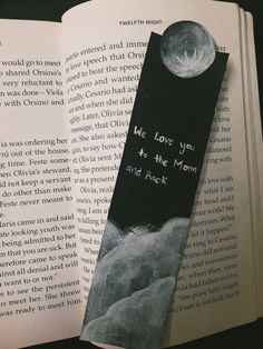 an open book with the title we love you to the moon and back written on it