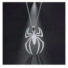 925 Sterling Silver Spider Necklace, Spider Pendant, Necklace for Men, Necklace for Women, Unisex Necklace, Birthday Gifts, Anniversary Gift Special design necklace 925 sterling silver 45 centimeters chain 3 color options (  gold, silver, rosegold ) Mjs Necklace Spiderman, Spider Sweater, Spider Pendant, Spider Jewelry, Spider Necklace, Halloween Necklace, Fairy Necklace, Gifts Anniversary, Unisex Necklace