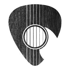 a black and white drawing of an acoustic guitar's fret, with the letter q on it