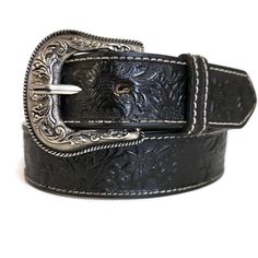 Flaunt your casual style with this beautiful embossed sunflower belt! Made from real leather, this belt comes with snaps to easily remove the buckle.  This belt is perfect for dressing up or down, and it's sure to add a touch of bohemian-chic style to any outfit. Vintage vibe and western-inspired design ✨✨Belts  are listed in sizes and  their  measurement in inches  and refers only to the leather strap (not including the buckle) *HANDMADE  with love and care with help of  talented Mexican artisa Classic Concho Belt Buckles, Classic Adjustable Embroidered Belt, Black Concho Belt, Sunflower Belt, Tooled Leather Belts, Bohemian Chic Fashion, Boho Belts, Outfit Vintage, Belt For Women