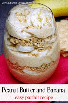 Peanut Butter and Banana easy parfait recipe Easy Parfait Recipes, Homemade Parfait, Healthy Parfait Recipes, Fruit Parfait Recipes, Easy Parfait, Banana Parfait, Breakfast Parfait Recipes, Healthy Parfait, Yogurt Parfait Recipe