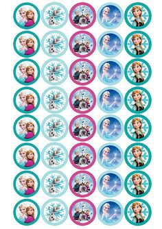 frozen princess cupcake toppers